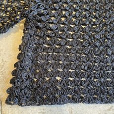 画像7: BLACK COLOR CROCHET MESH DESIGN CARDIGAN / Ladies M (7)