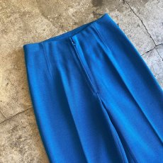 画像3: CENTER CREASE BLUE COLOR DESIGN KNIT PANTS / W27 (3)