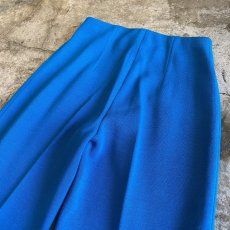 画像7: CENTER CREASE BLUE COLOR DESIGN KNIT PANTS / W27 (7)