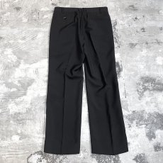 画像2: SIDE LINE EMBROIDERY BKACK COLOR SLACKS / W31 (2)