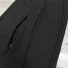 画像4: SIDE LINE EMBROIDERY BKACK COLOR SLACKS / W31 (4)