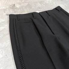 画像3: SIDE LINE EMBROIDERY BKACK COLOR SLACKS / W31 (3)