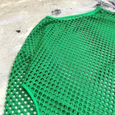 画像3: GREEN COLOR MESH FLARE SLEEVE L/S TOPS / Mens L (3)