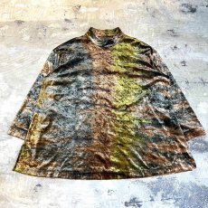 画像1: GRADATION COLOR HI NECK VELOUR L/S TOPS / Mens L (1)