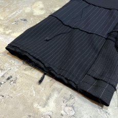 画像8: BLACK PATCHWORK STRAIGHT SILHOUETTE SLACKS / W31 (8)