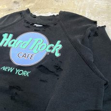 画像4: 80's "HARD ROCK CAFE" PRINTED DAMAGE SWEAT / Mens XL / MADE IN USA (4)