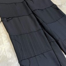 画像5: BLACK PATCHWORK STRAIGHT SILHOUETTE SLACKS / W31 (5)