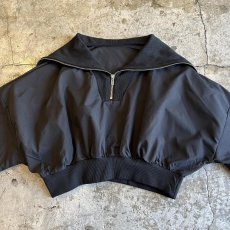 画像7: FRONT ZIP RIB SAILOR DESIGN SHORT L/S TOPS / Ladies M (7)