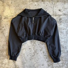 画像1: FRONT ZIP RIB SAILOR DESIGN SHORT L/S TOPS / Ladies M (1)