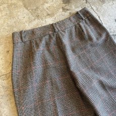 画像9: GLEN CHECK PATTERN STRAIGHT WOOL PANTS / W31 (9)