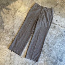 画像4: GLEN CHECK PATTERN STRAIGHT WOOL PANTS / W31 (4)