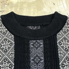 画像10: ALL OVER STRIPE PATTERN KNIT VEST / Mens L (10)