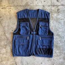 画像1: 8 POCKET DESIGN MESH FISHING VEST / Ladies L (1)