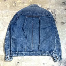 画像2: MESH DESIGN SWITCHED BAND COLLAR DENIM JACKET / Mens L (2)