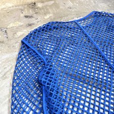 画像9: BLUE COLOR MESH DESIGN L/S TOPS / Mens L (9)