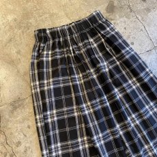 画像3: ALL OVER CHECK PATTERN MONOCHROME COLOR WIDE DESIGN PANTS / FREE~W36 (3)