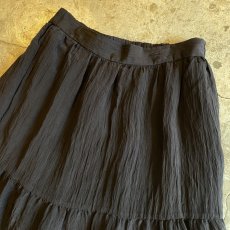 画像6: BLACK COLOR DESIGN TIERED WASHER DESIGN SKIRT / W25~W28 (6)