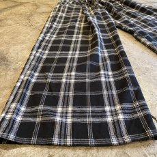 画像5: ALL OVER CHECK PATTERN MONOCHROME COLOR WIDE DESIGN PANTS / FREE~W36 (5)