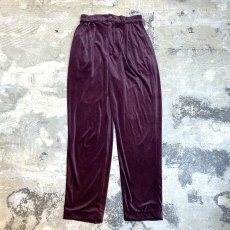 画像1: STRAIGHT SILHOUETTE COLOR VELOUR PANTS / W26~W32 (1)