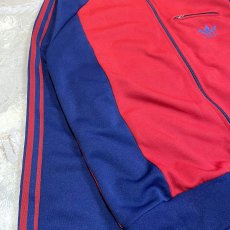 画像5: OLD【adidas】BICOLOR LOGO EMBROIDERY TRACK JACKET / Mens L / MADE IN FRENCH (5)