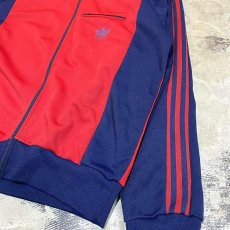 画像6: OLD【adidas】BICOLOR LOGO EMBROIDERY TRACK JACKET / Mens L / MADE IN FRENCH (6)