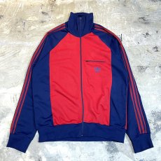 画像1: OLD【adidas】BICOLOR LOGO EMBROIDERY TRACK JACKET / Mens L / MADE IN FRENCH (1)