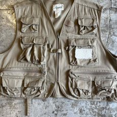 画像5: BEIGE COLOR 12 POCKET DESIGN FISHING VEST / Ladies L (5)