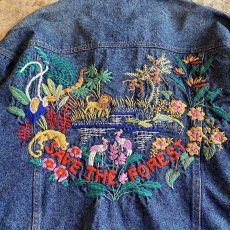 画像3: BACK EMBROIDERY DESIGN DENIM JACKET / Ladies M (3)