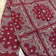 画像5: PAISLEY BANDANA PATTERN BUTTON DOWN L/S SHIRT / Mens M(L) (5)