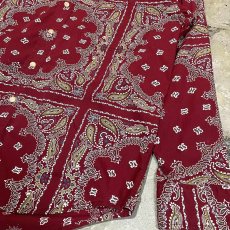 画像6: PAISLEY BANDANA PATTERN BUTTON DOWN L/S SHIRT / Mens M(L) (6)