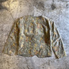 画像2: FLORAL ALL OVER PATTERN DESIGN VELVET JACKET / Ladies M (2)