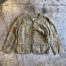 画像1: FLORAL ALL OVER PATTERN DESIGN VELVET JACKET / Ladies M (1)