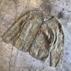 画像4: FLORAL ALL OVER PATTERN DESIGN VELVET JACKET / Ladies M (4)