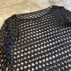 画像9: BLACK COLOR CROCHET DESIGN L/S TOPS / Ladies L (9)