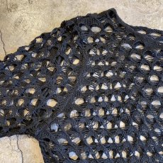 画像7: BLACK COLOR CROCHET DESIGN L/S TOPS / Ladies L (7)