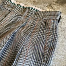 画像7: CHECK PATTERN LIGHT SLACKS PANTS / W30 (7)