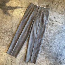 画像4: CHECK PATTERN LIGHT SLACKS PANTS / W30 (4)