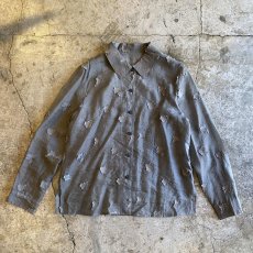 画像1: LUSTER DESIGN SHEER POINT PATCH SHIRT / Ladies M (1)