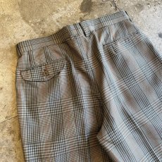 画像10: CHECK PATTERN LIGHT SLACKS PANTS / W30 (10)