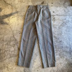 画像2: CHECK PATTERN LIGHT SLACKS PANTS / W30 (2)