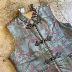 画像3: ALL OVER PATTERN COLOR CHINA DESIGN VEST / Ladies M (3)