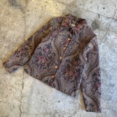 画像4: ALL OVER PATTERN GOBELIN SHORT DESIGN JACKET / Ladies S / MADE IN USA (4)