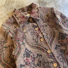 画像3: ALL OVER PATTERN GOBELIN SHORT DESIGN JACKET / Ladies S / MADE IN USA (3)