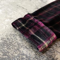 画像7: ALL OVER CHECK PATTERN VELVET L/S SHIRT / Mens M (7)