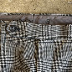 画像7: GLEN CHECK 2 TUCK DESIGN SLACKS PANTS / W29 (7)