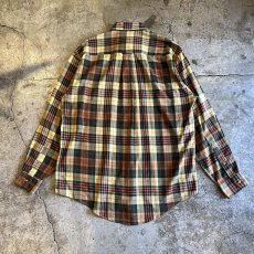 画像2: 【NAUTICA】MADRAS CHECK PATTERN COLOR DESIGN L/S SHIRT / Ladies L(M) (2)