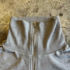 画像11: OUT STITCH LINE DESIGN HALF ZIP VOLUME SLEEVE L/S SWEAT / Ladies L (11)