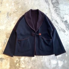 画像1: BICOLOR REVERSIBLE SHAWL COLLAR 1B JACKET / Mens L (1)