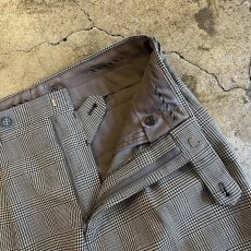 画像8: GLEN CHECK 2 TUCK DESIGN SLACKS PANTS / W29 (8)