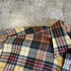 画像9: 【NAUTICA】MADRAS CHECK PATTERN COLOR DESIGN L/S SHIRT / Ladies L(M) (9)